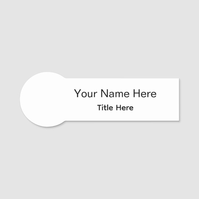 Personalized Custom Professional Employee Magnetic Name Tag (Front)