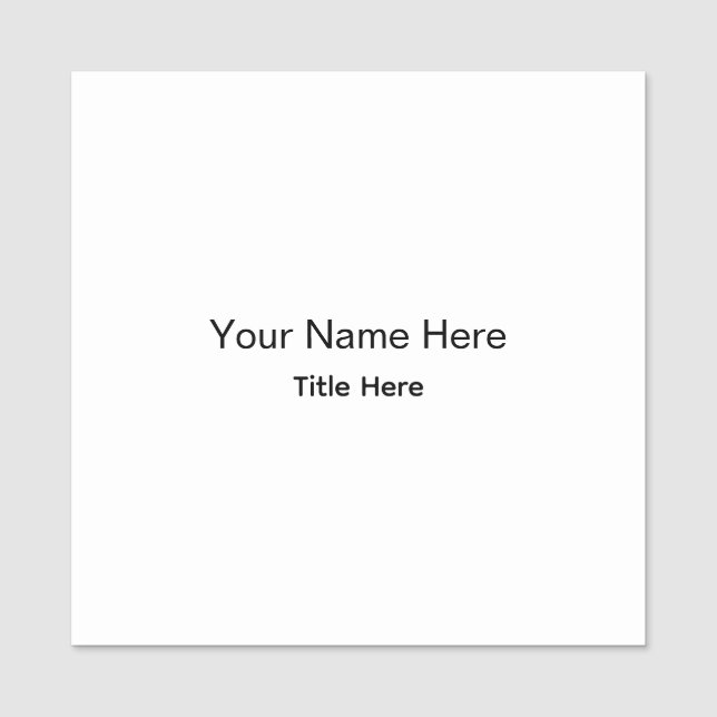 Personalized Custom Professional Employee Magnetic Name Tag (Front)