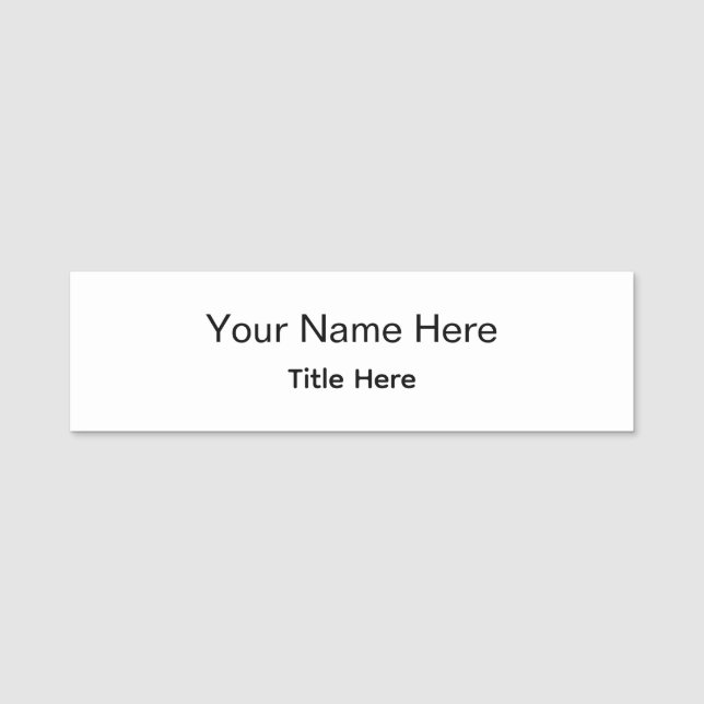 Personalized Custom Professional Employee Magnetic Name Tag (Front)
