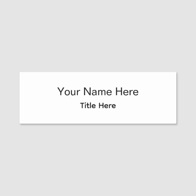 Personalized Custom Professional Employee Magnetic Name Tag (Front)