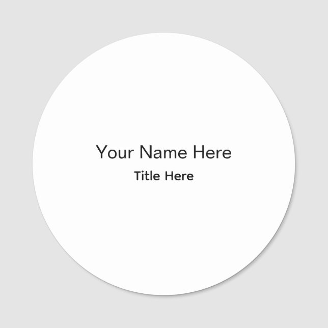 Personalized Custom Professional Employee Magnetic Name Tag (Front)