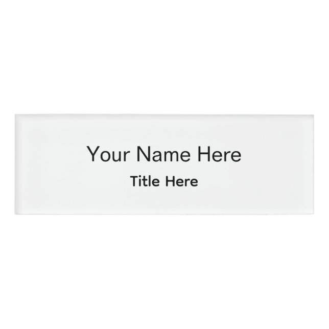 Personalized Custom Professional Employee  Name Tag (Front)