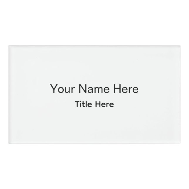 Personalized Custom Professional Employee  Name Tag (Front)