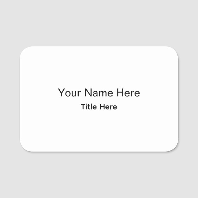 Personalized Custom Professional Employee Name Tag (Front)