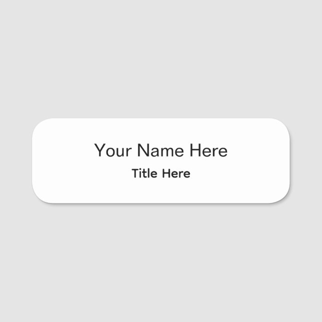 Personalized Custom Professional Employee Name Tag (Front)