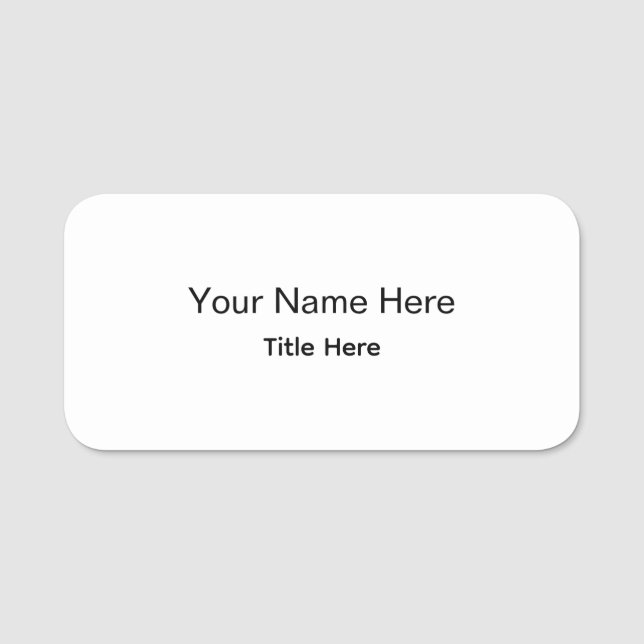 Personalized Custom Professional Employee Name Tag (Front)