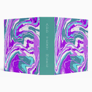 Personalized Custom Purple and Teal Binder