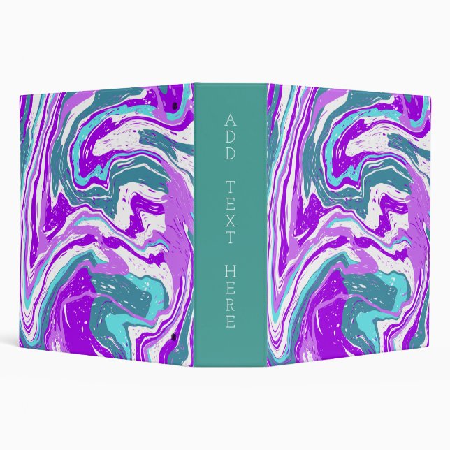 Personalized Custom Purple and Teal Binder (Background)