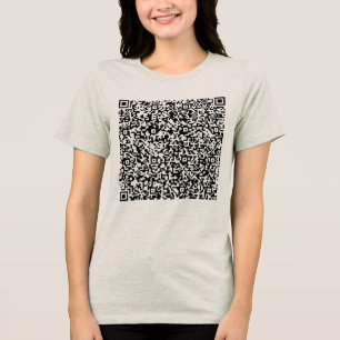 Personalized Custom QR Code Scan Info Your Funny Tri-Blend Shirt