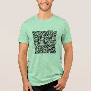 Personalized Custom QR Code Scan Info Your Funny Tri-Blend Shirt