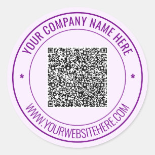 Personalized Custom QR Code Text Stickers Template