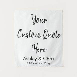 Personalized Custom Quote Wedding Backdrop Prop Tapestry