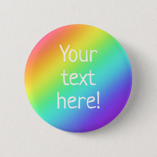 Personalized Custom Rainbow Button