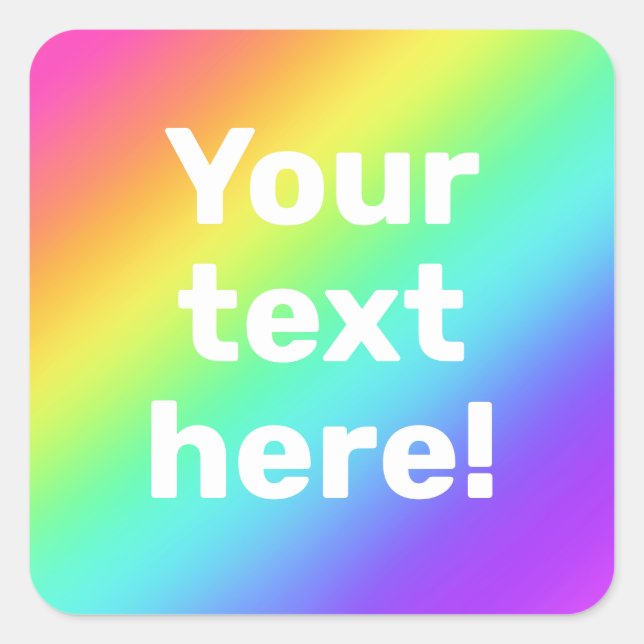 Personalized Custom Rainbow Sticker (Front)