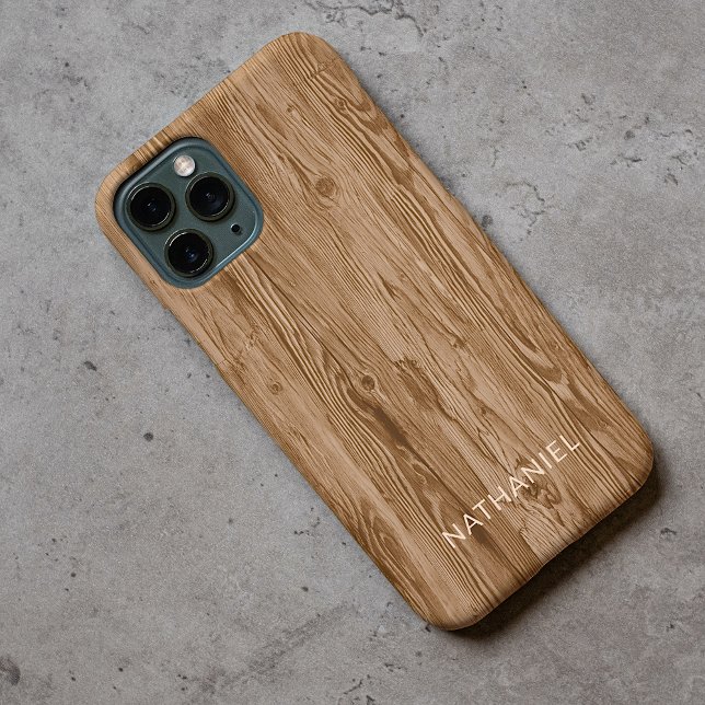Personalized Custom Retro Rustic Woodgrain Pattern Case-Mate iPhone Case (Creator Uploaded)