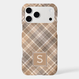 Personalized Custom Rustic Beige Brown Plaid