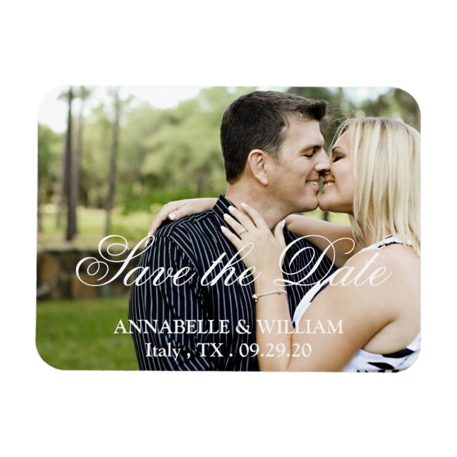 Personalized Custom "Save the Date" Magnet (Horizontal)