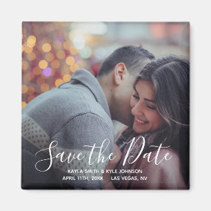 Personalized Custom Save The Date Wedding PHOTO Magnet