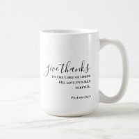 Personalized Custom Script Give Thanks Christian