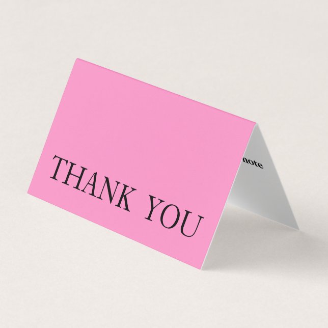 Personalized Custom Simple Thank You Business Card (Front)
