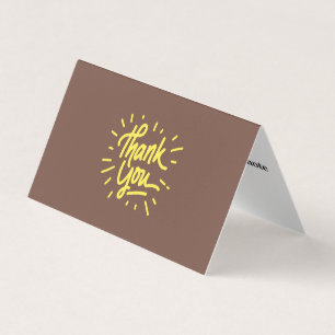 Personalized Custom Simple Thank You Business Card