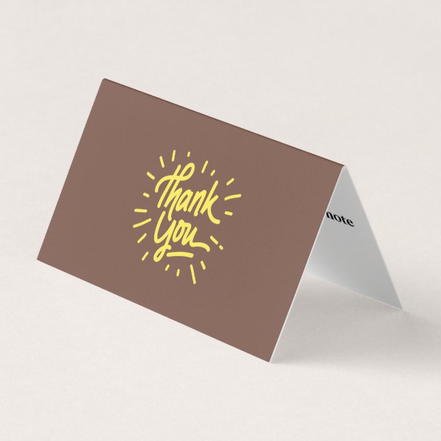 Personalized Custom Simple Thank You Business Card (Front)