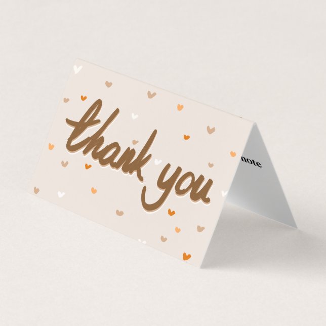 Personalized Custom Simple Thank You Business Card (Front)