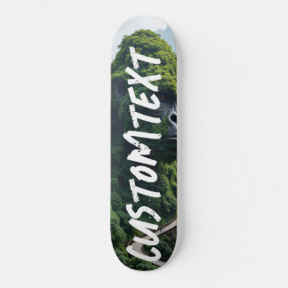 Personalized custom skateboard gorilla road trees