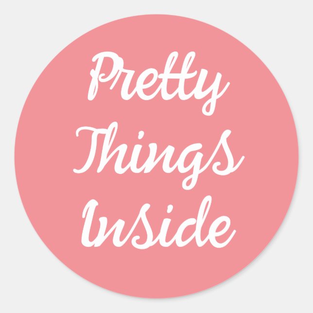 Personalized Custom Small Business Name Sticker. Classic Round Sticker (Front)