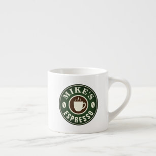 Personalized custom small vintage espresso cup mug