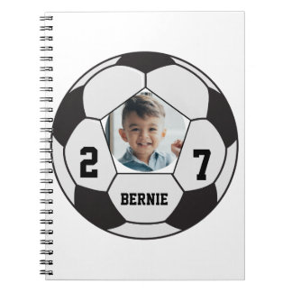 Personalized custom soccer ball player sports team notebook