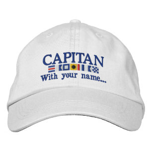 Personalized Custom Spanish Capitan Nautical Flags Embroidered Hat
