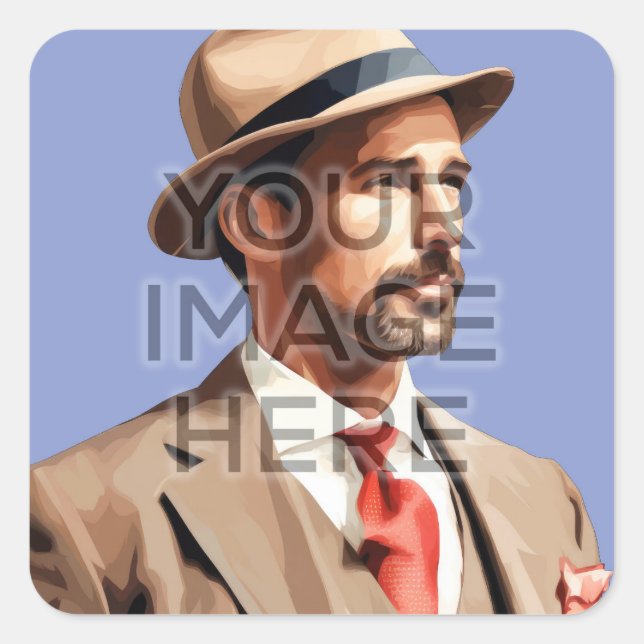 Personalized Custom Square Stickers (Front)