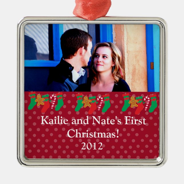 Personalized Custom Stocking/Presents Ornament (Front)