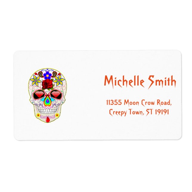Personalized Custom Sugar Skull Halloween (Front)