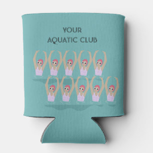 Personalized Custom Swimmers Aquatic Club  Can Cooler