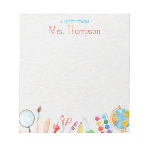 Personalized Custom Teacher's Notepad