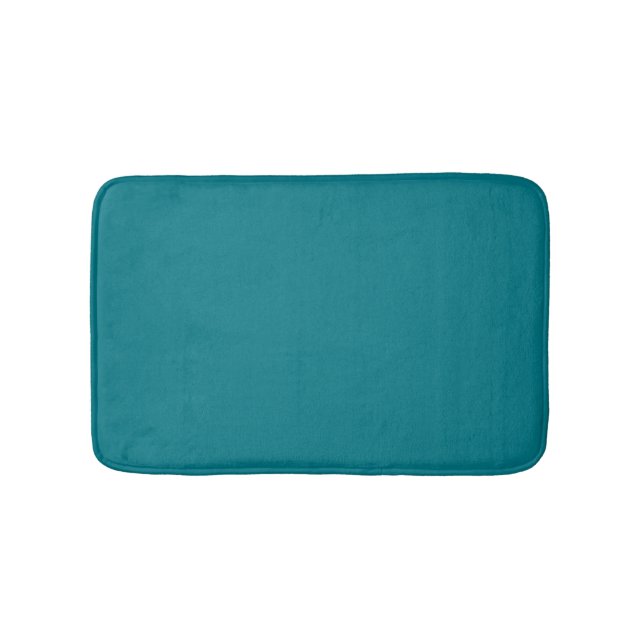 Personalized Custom Teal Blue Bath Mat (Front)