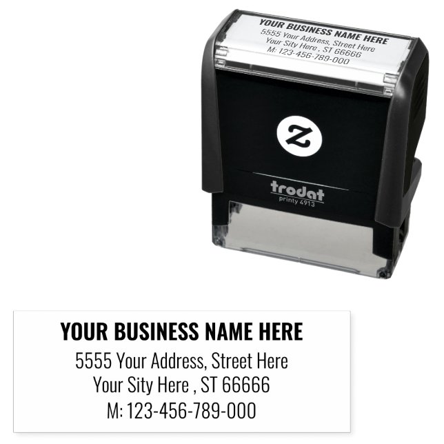 Personalized Custom Text Address Self-inking Stamp (In Situ)