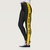 Personalized Custom Text and Colour Gym Leggings (Left)