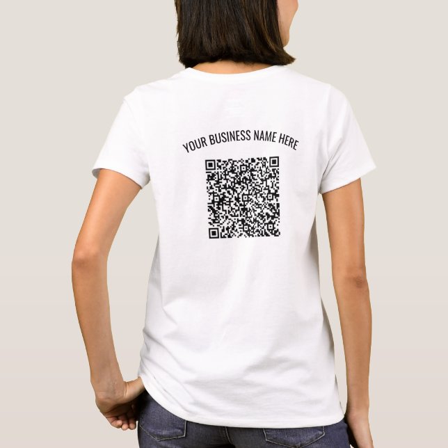Personalized Custom Text and Colour QR Code T-Shir T-Shirt (Back)