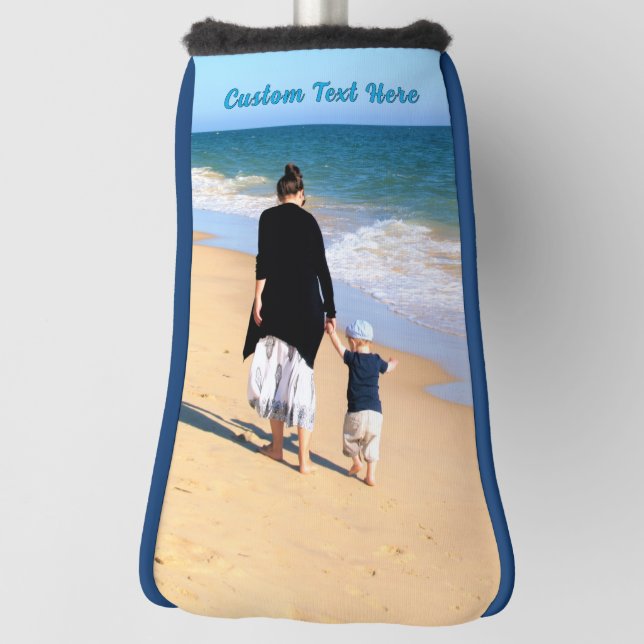 Personalized Custom Text and Photo Golf Head Cover (Rotate 90)