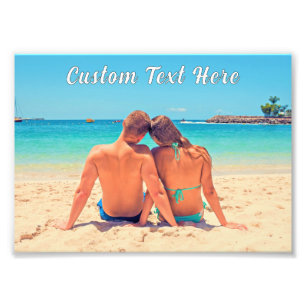 Personalized Custom Text and Photo Pront Poster