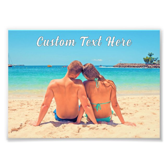 Personalized Custom Text and Photo Pront Poster (Front)
