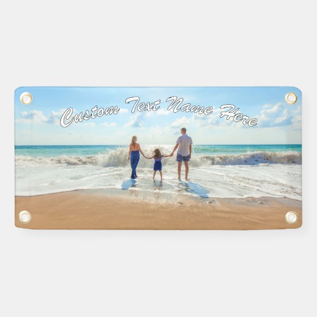 Personalized Custom Text and Your Photo Banner (Horizontal)