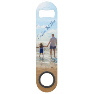 Personalized Custom Text and Your Photo Bar Key