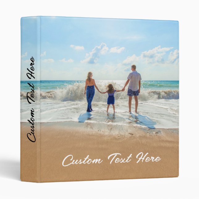 Personalized Custom Text and Your Photo Binder (Front/Spine)