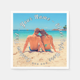 Personalized Custom Text and Your Photo Napkins