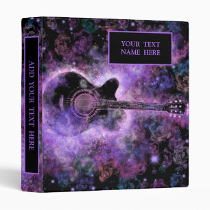 Personalized Custom Text Binder Rock Guitar Music