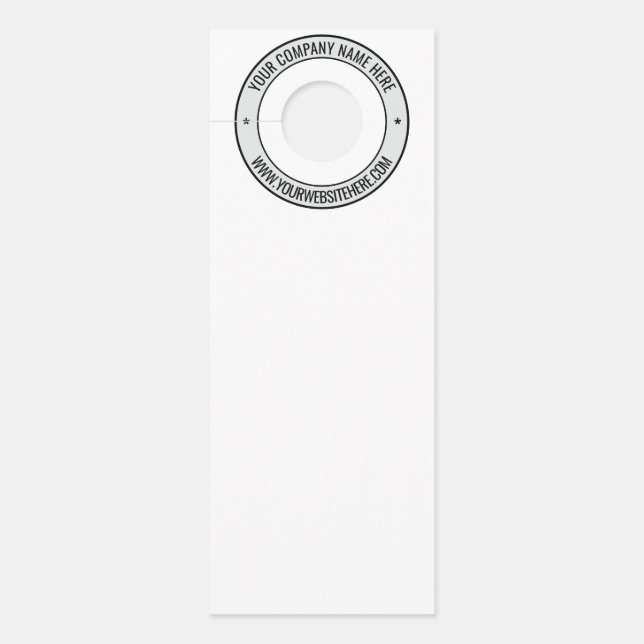 Personalized Custom Text Business Door Hanger (Front)